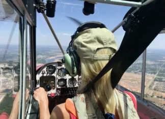 Pets & Their People: Cleared for Landing Erin Chappel in plane